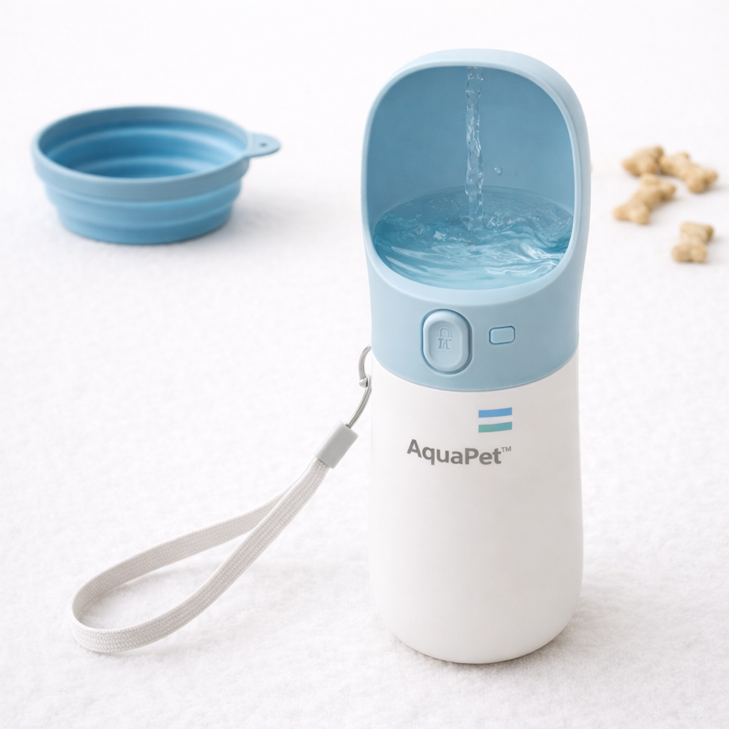 Botella AquaPet™ Portátil con Bebedero